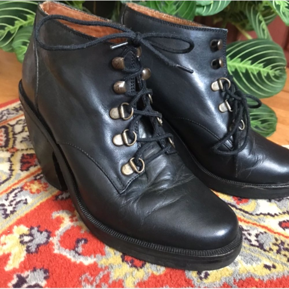Vintage Rachel Comey Leather Lace Up Boots